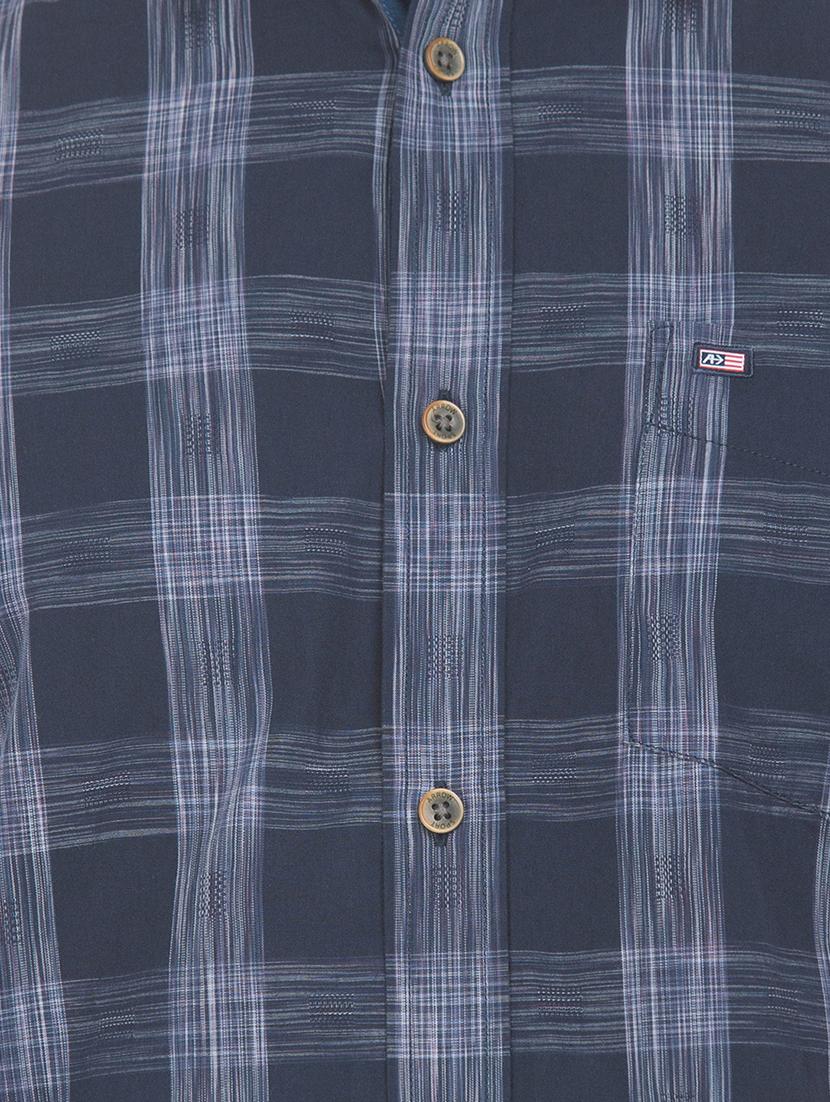 blue checkered casual shirt - 17617076 - Zoom Image - 5