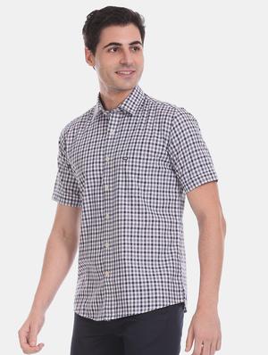 grey checkered casual shirt - 17617088 - Standard Image - 2
