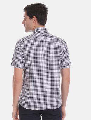 grey checkered casual shirt - 17617088 - Standard Image - 3
