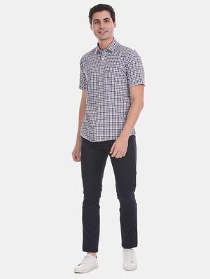 grey checkered casual shirt - 17617088 - Standard Image - 4