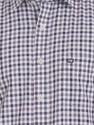 grey checkered casual shirt - 17617088 - Standard Image - 5