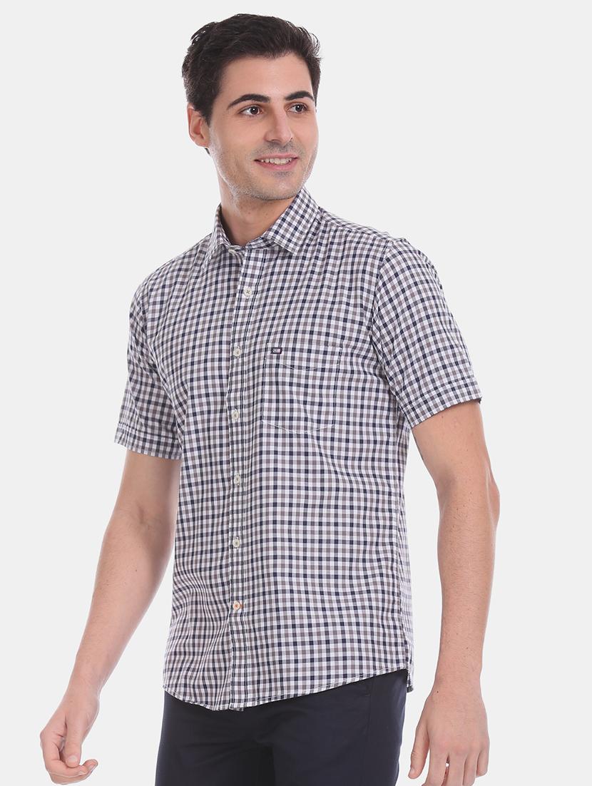 grey checkered casual shirt - 17617088 - Zoom Image - 2