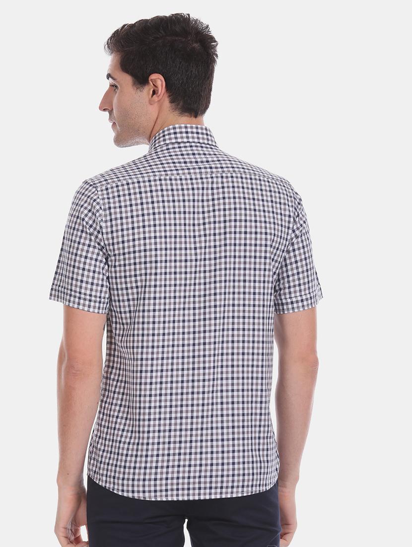 grey checkered casual shirt - 17617088 - Zoom Image - 3