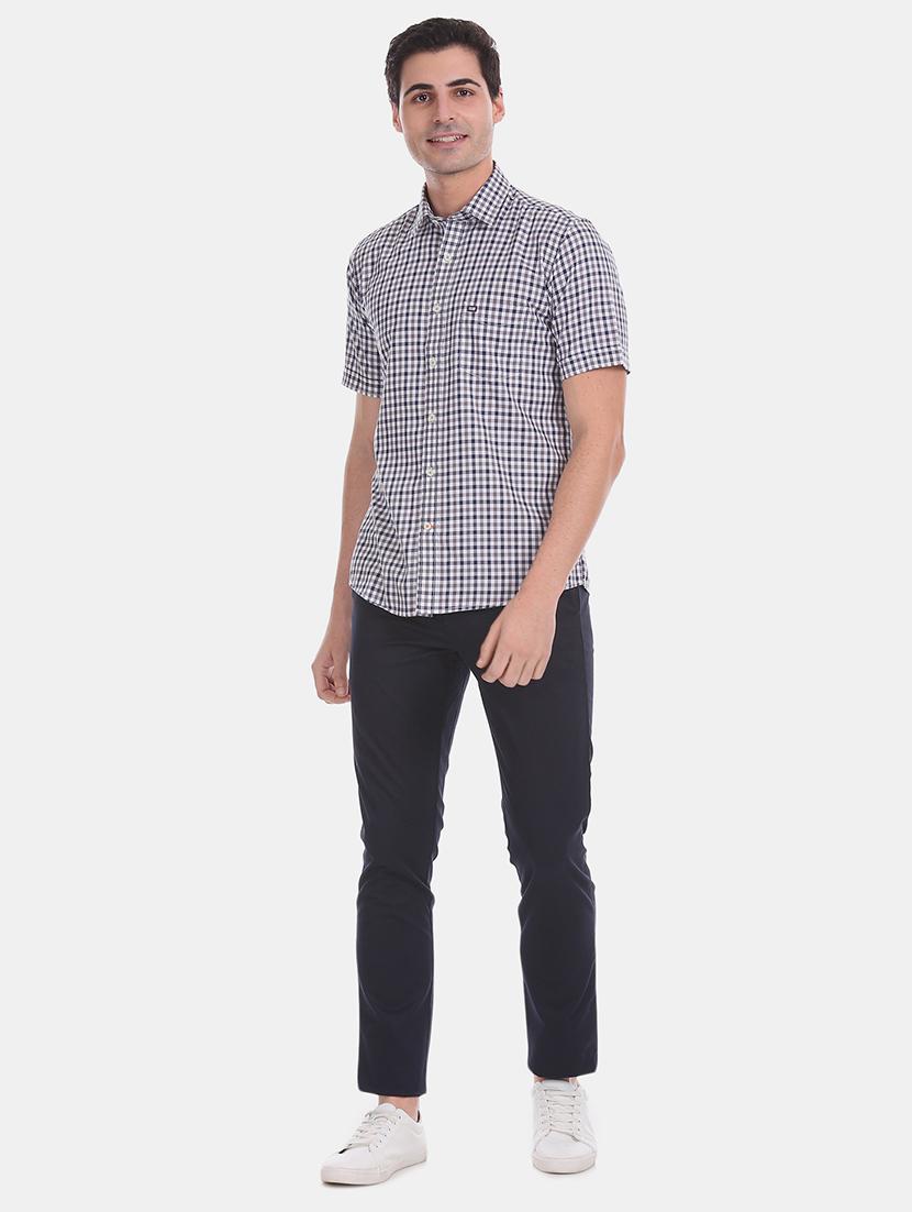 grey checkered casual shirt - 17617088 - Zoom Image - 4