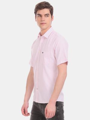 pink striped casual shirt - 17617094 - Standard Image - 2
