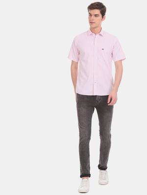 pink striped casual shirt - 17617094 - Standard Image - 4