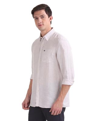 white solid casual shirt - 17617095 - Standard Image - 2