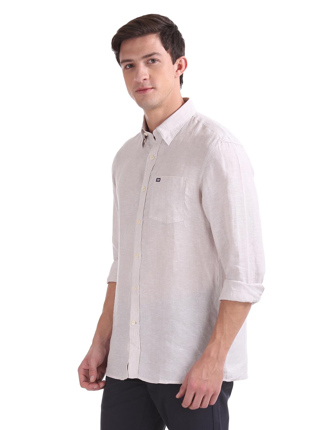 white solid casual shirt - 17617095 - Zoom Image - 2