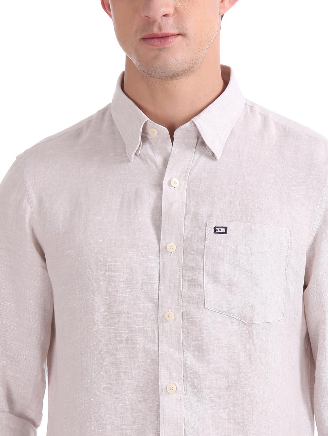 white solid casual shirt - 17617095 - Zoom Image - 5