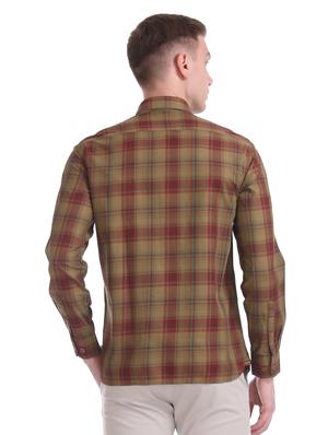 green checkered casual shirt - 17617099 - Standard Image - 3