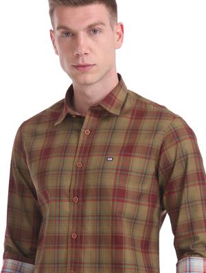 green checkered casual shirt - 17617099 - Standard Image - 5