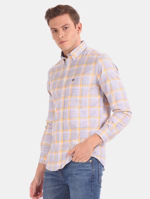grey checkered casual shirt - 17617101 - Standard Image - 2