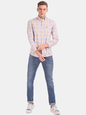 grey checkered casual shirt - 17617101 - Standard Image - 4