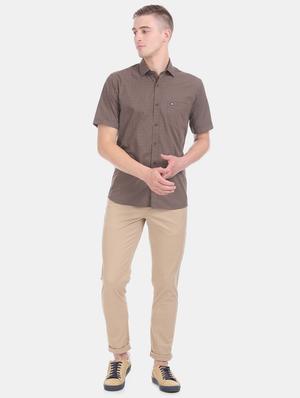 brown printed casual shirt - 17617106 - Standard Image - 4