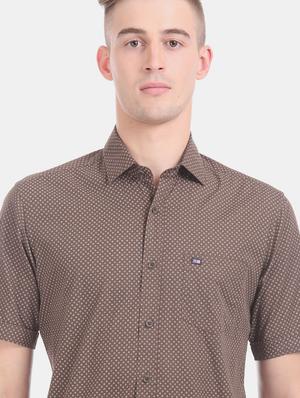 brown printed casual shirt - 17617106 - Standard Image - 6