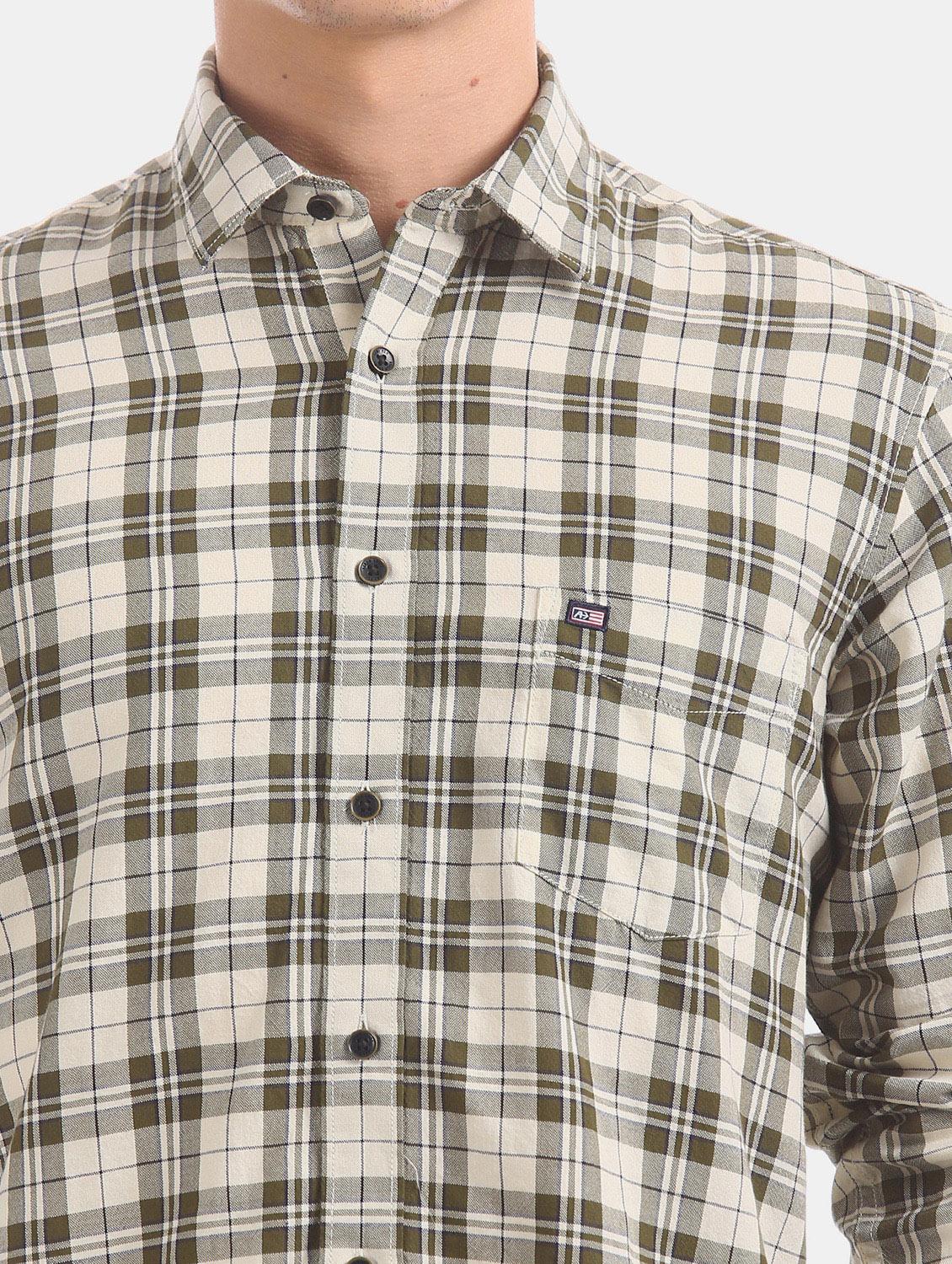 brown checkered casual shirt - 17617111 - Zoom Image - 6