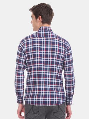 blue checkered casual shirt - 17617115 - Standard Image - 3