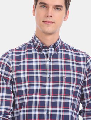 blue checkered casual shirt - 17617115 - Standard Image - 5