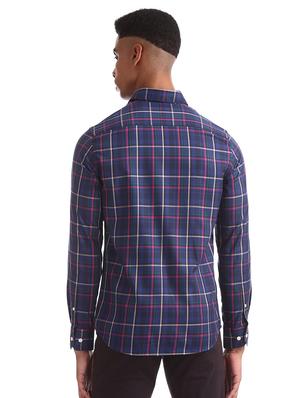 blue checkered casual shirt - 17617119 - Standard Image - 3