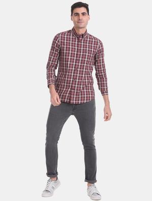 red checkered casual shirt - 17617126 - Standard Image - 4