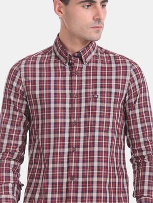 red checkered casual shirt - 17617126 - Standard Image - 5