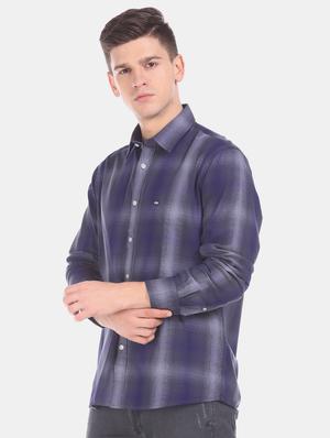 blue checkered casual shirt - 17617133 - Standard Image - 2