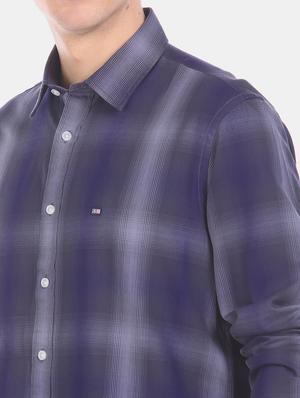 blue checkered casual shirt - 17617133 - Standard Image - 6