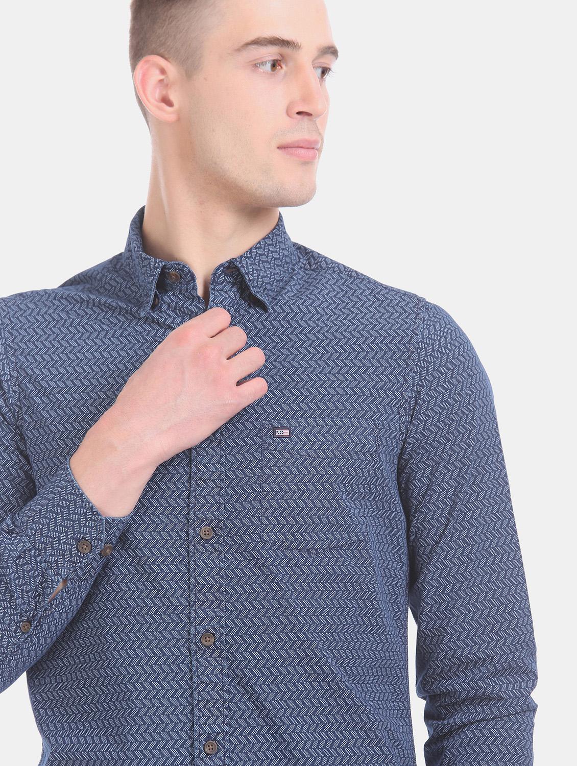 blue printed casual shirt - 17617135 - Zoom Image - 6