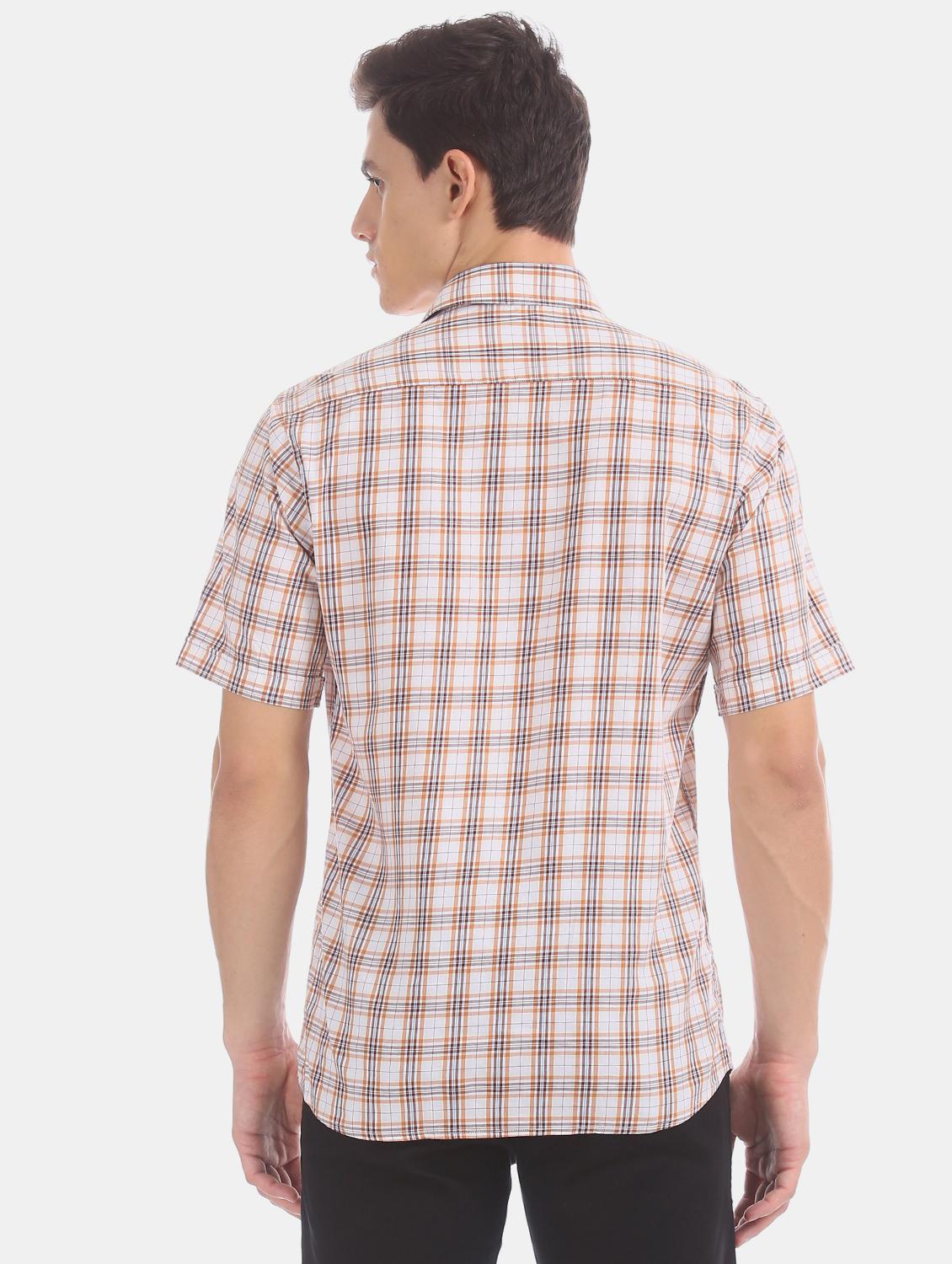 beige checkered casual shirt - 17617144 - Zoom Image - 3