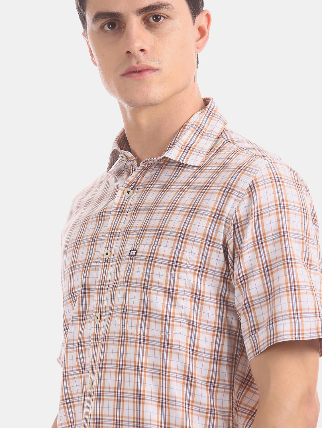beige checkered casual shirt - 17617144 - Zoom Image - 5
