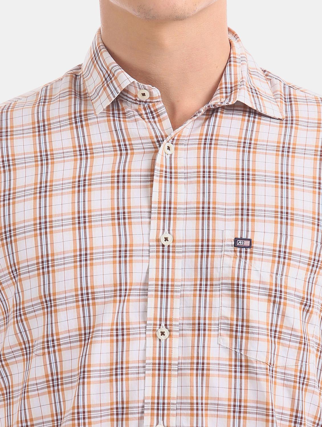 beige checkered casual shirt - 17617144 - Zoom Image - 6
