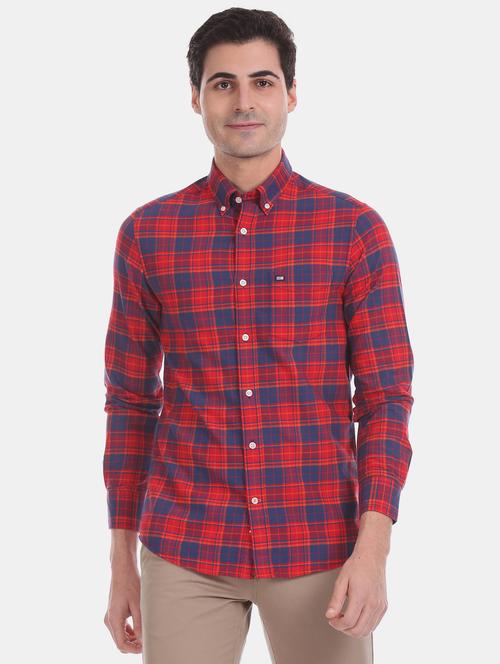 red checkered casual shirt - 17617153 - Standard Image - 1