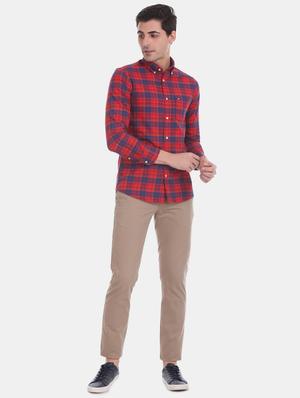 red checkered casual shirt - 17617153 - Standard Image - 4