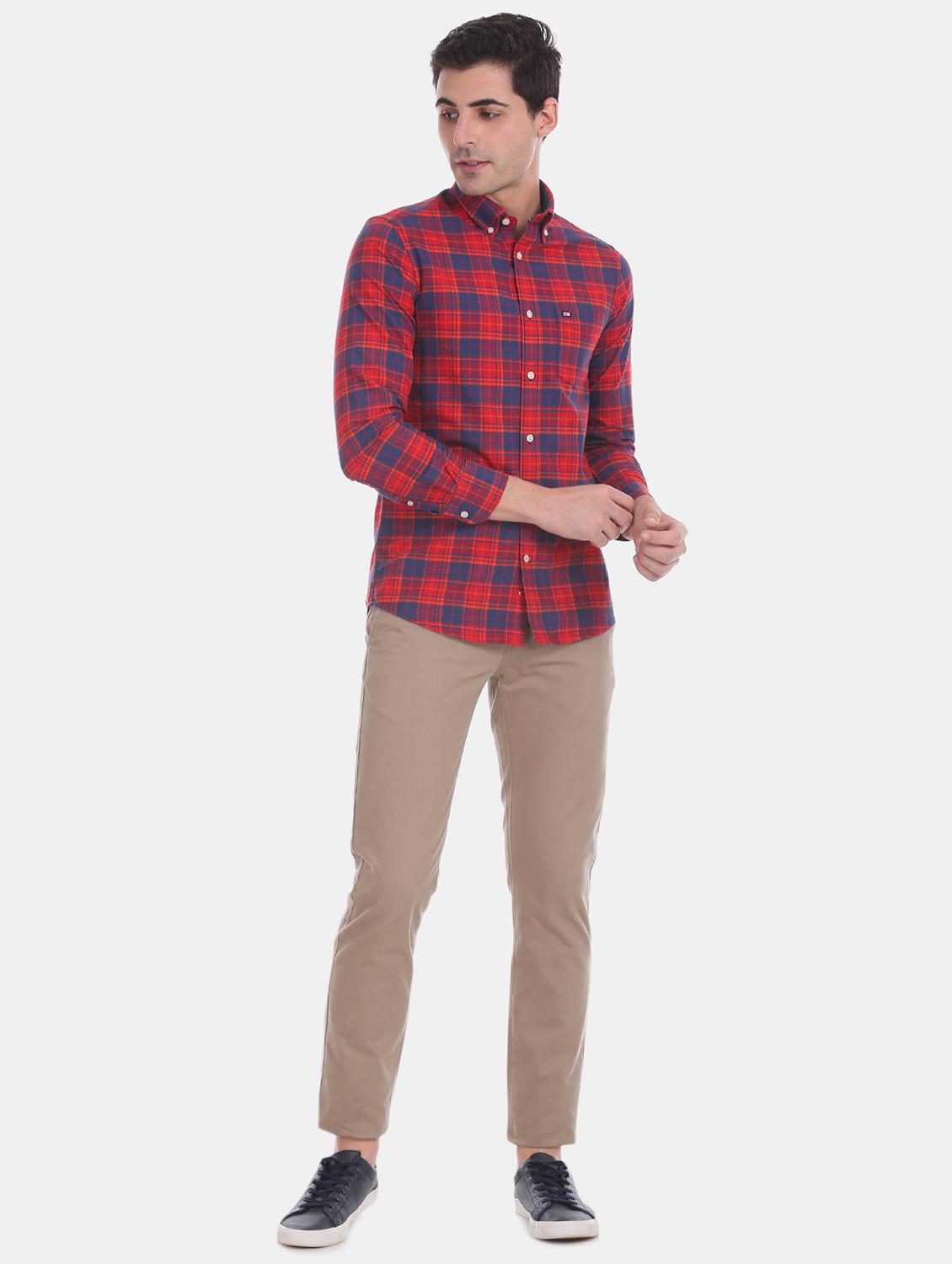 red checkered casual shirt - 17617153 - Zoom Image - 4
