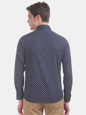 blue printed casual shirt - 17617162 - Standard Image - 4
