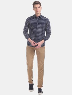 blue printed casual shirt - 17617162 - Standard Image - 5