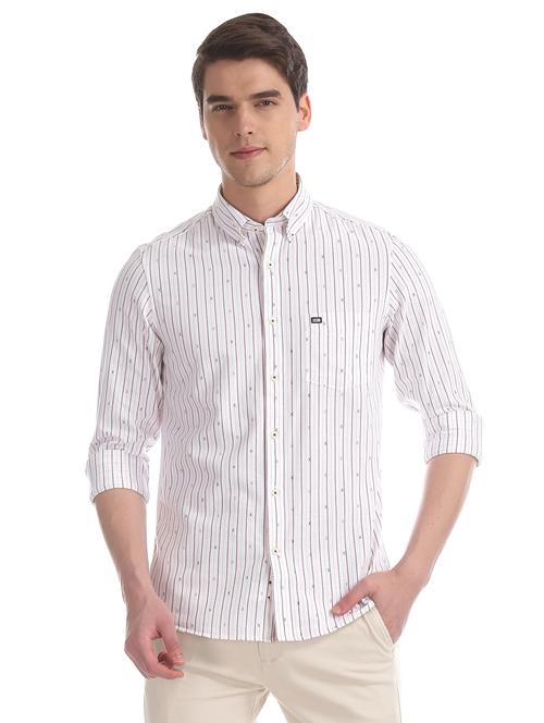 white striped casual shirt - 17617163 - Standard Image - 1