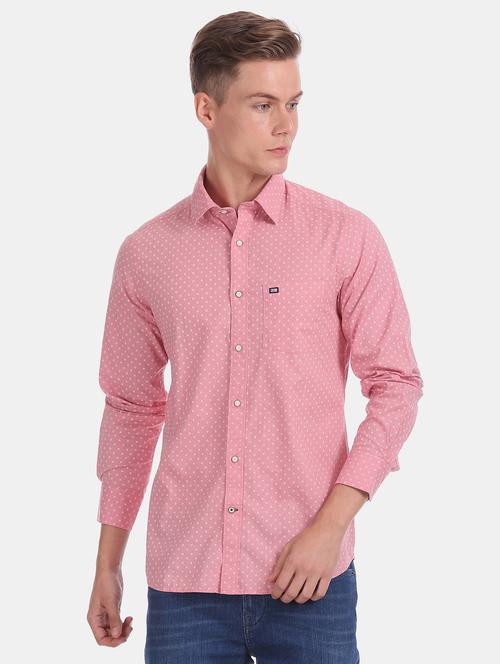 pink printed casual shirt - 17617165 - Standard Image - 1