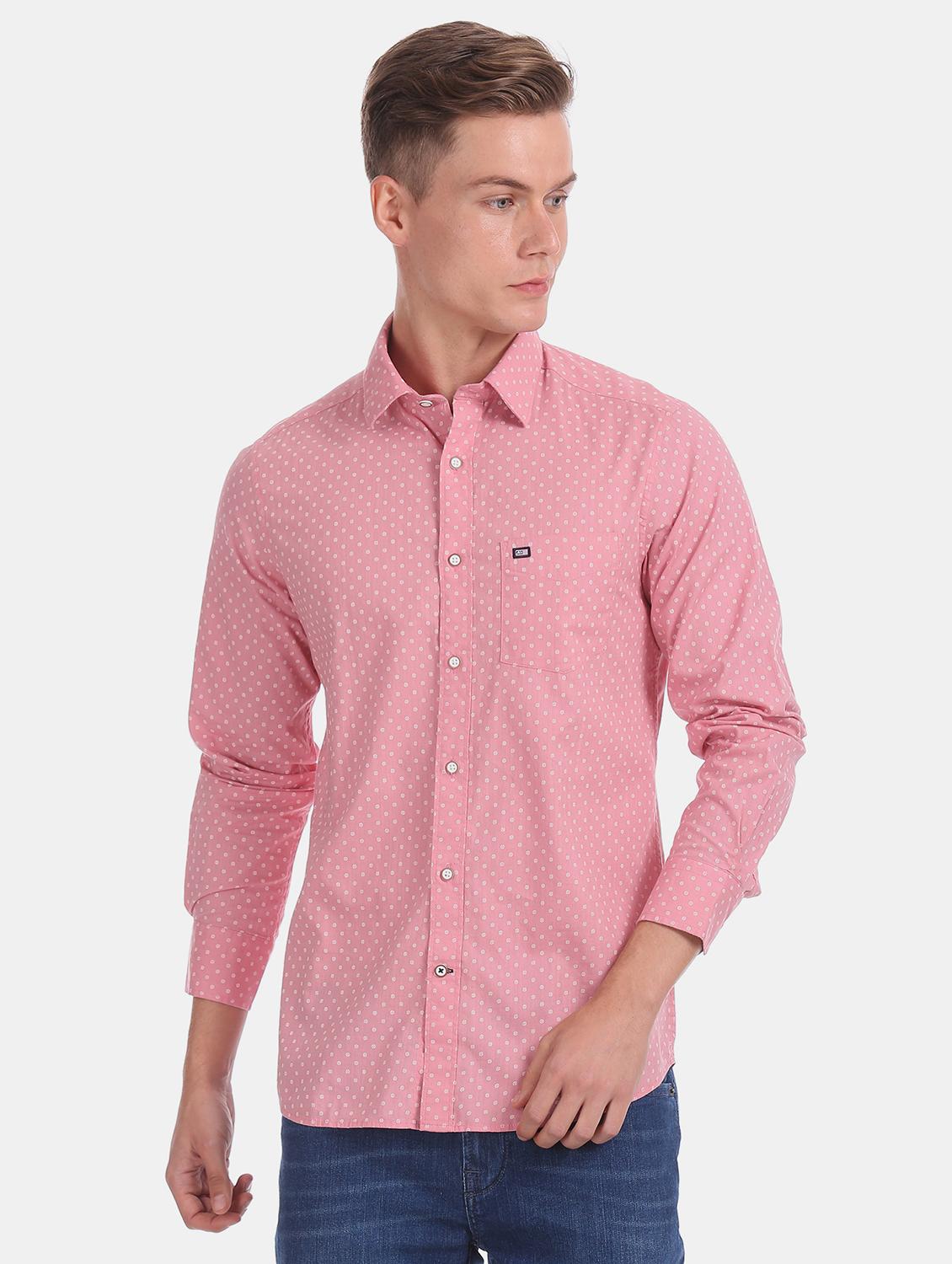 pink printed casual shirt - 17617165 - Zoom Image - 1