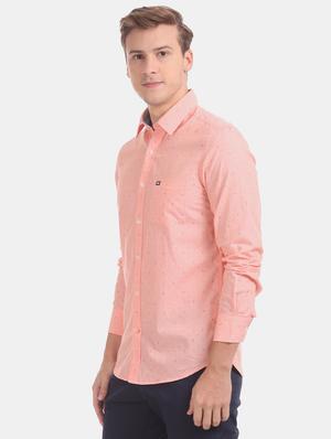 orange printed casual shirt - 17617172 - Standard Image - 2
