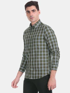 green checkered casual shirt - 17617187 - Standard Image - 2