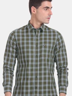 green checkered casual shirt - 17617187 - Standard Image - 5