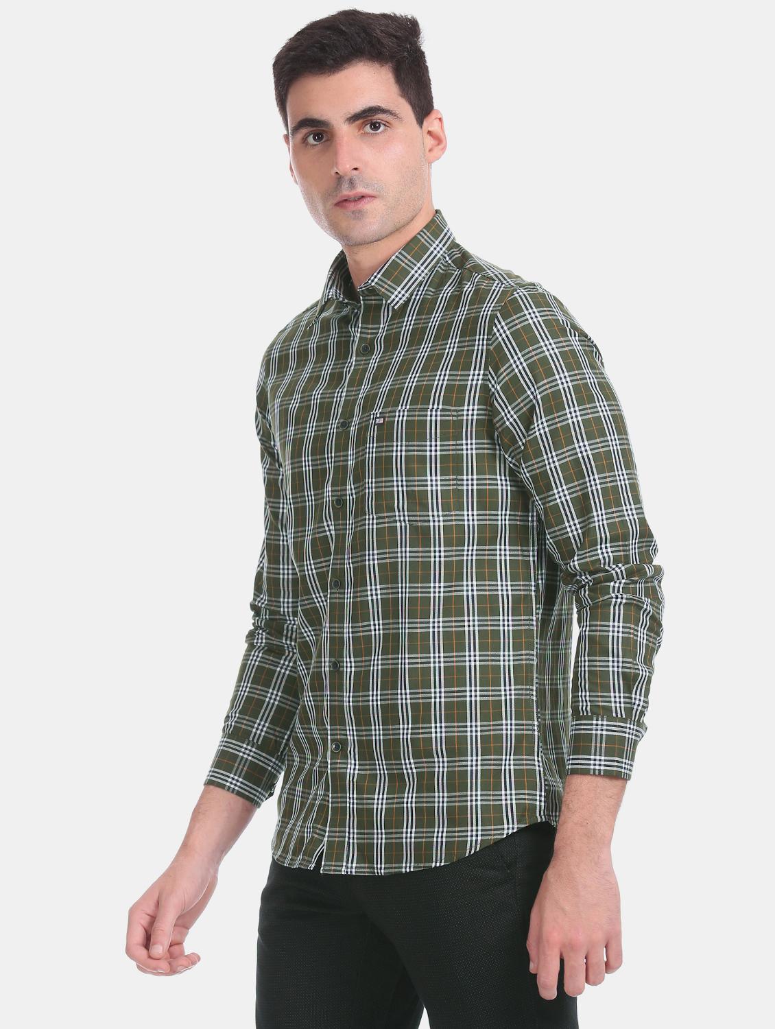 green checkered casual shirt - 17617187 - Zoom Image - 2