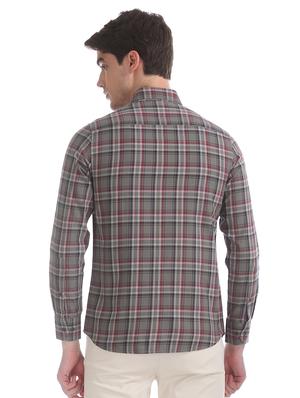 grey checkered casual shirt - 17617189 - Standard Image - 3