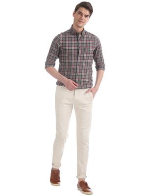 grey checkered casual shirt - 17617189 - Standard Image - 4