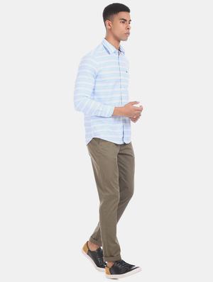 blue striped casual shirt - 17617194 - Standard Image - 4
