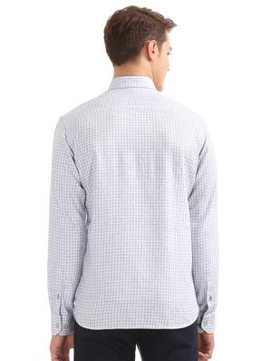 blue checkered casual shirt - 17617196 - Standard Image - 3
