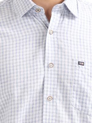 blue checkered casual shirt - 17617196 - Standard Image - 5