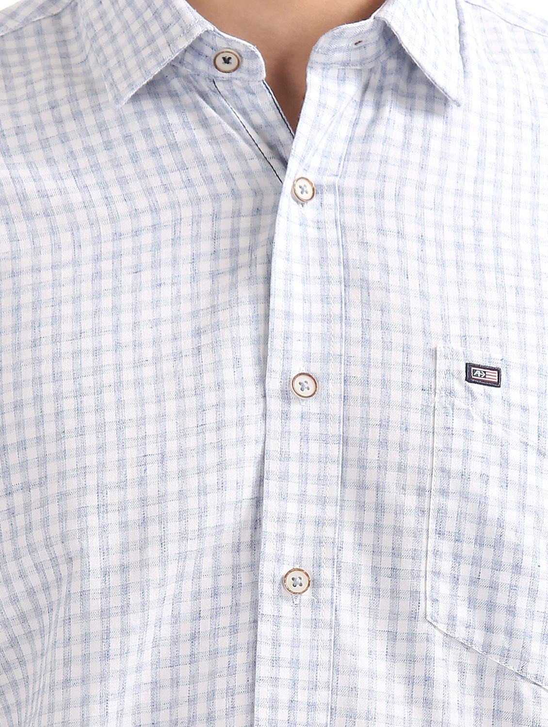 blue checkered casual shirt - 17617196 - Zoom Image - 5