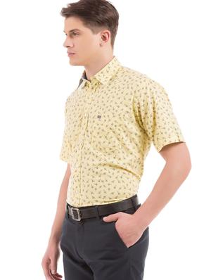 yellow printed formal shirt - 17617204 - Standard Image - 2